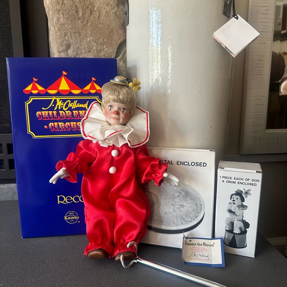 1990s vintage Ashton Drake collection, Tommy the clown